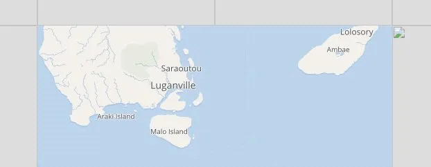 Screenshot of a select area of map tiles where some are missing because they're not in the area that's available offline