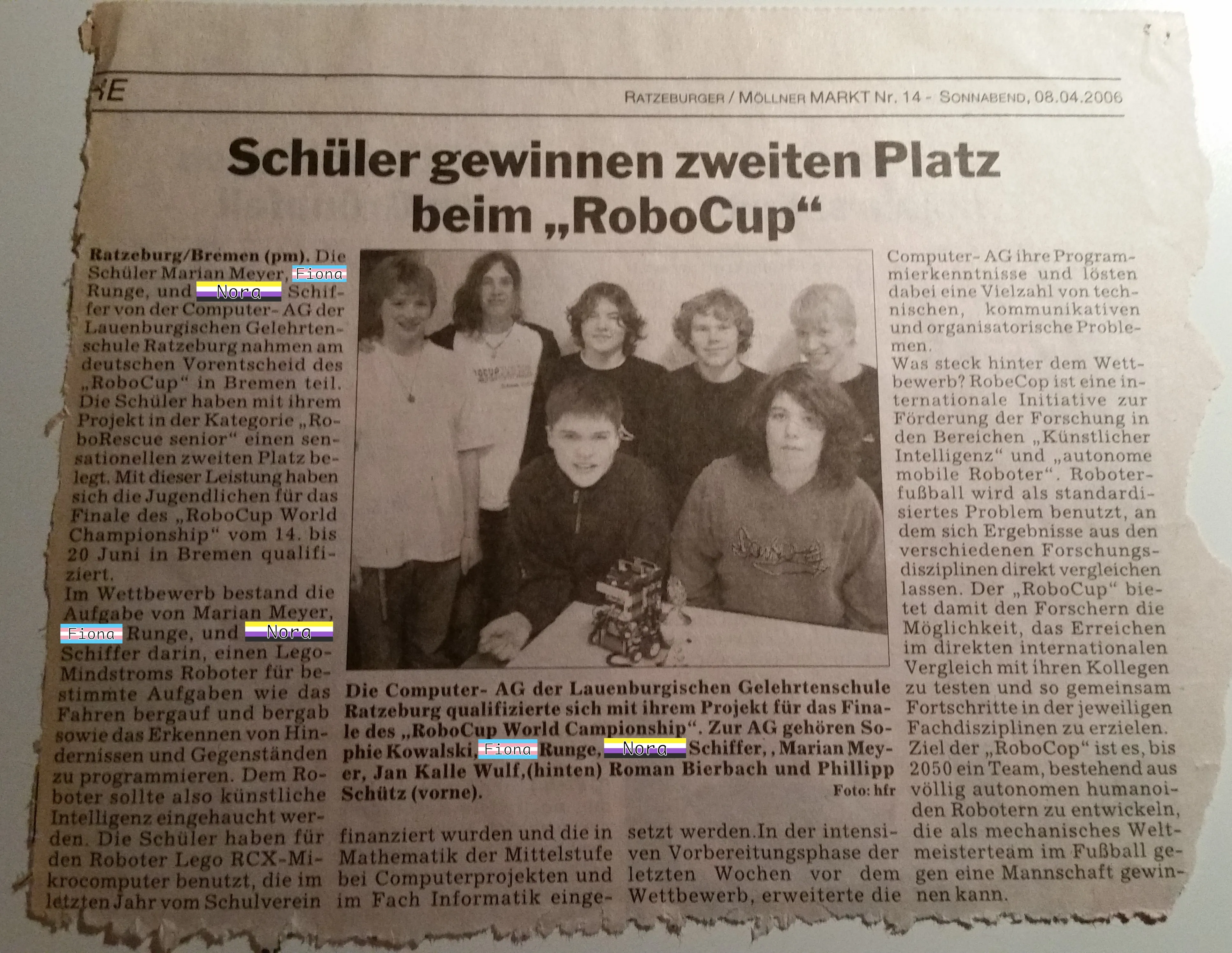 Schüler gewinnen 2. Platz beim RoboCup