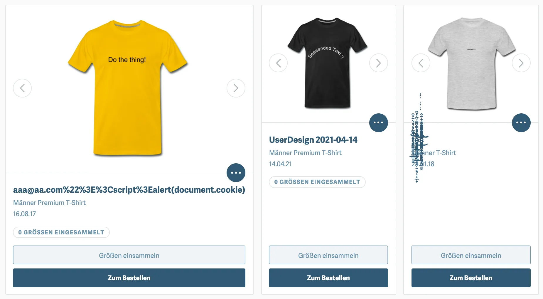 Screenshot from 2021-05-26 of some test products I had created