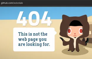 Screenshot of github.com/solvolab taken 2026-01-21. We see a 404 page for the entire organization.